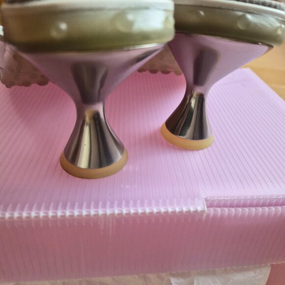 Vintage Miu Miu 1999 Silver Sandals Sz 40 - Picture 7 of 8